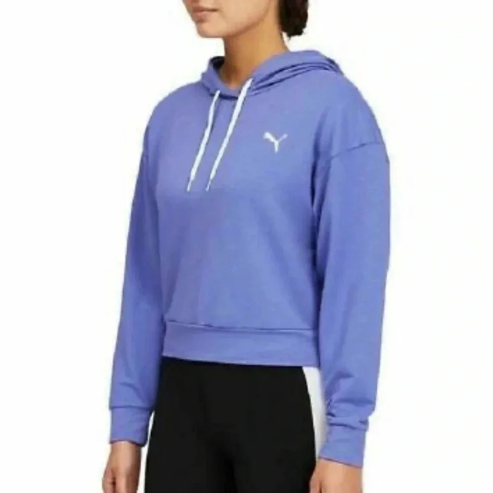 💚 PUMA | Relaxed Logo Purple Hoodie - Medium